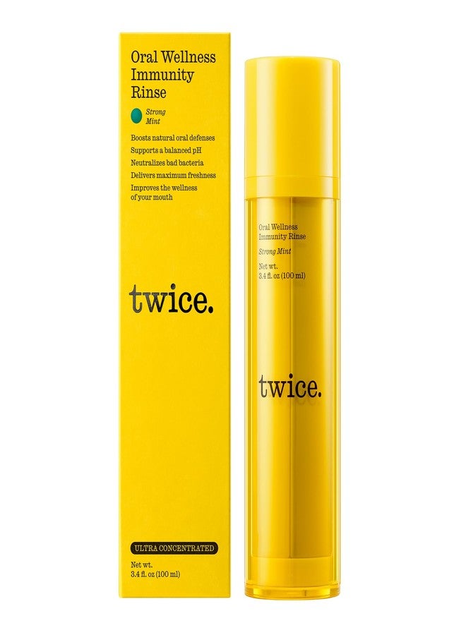 تويس غسول الفم توايس توايس للعناية بالفم والمناعة - غسول فم متوازن الحموضة لنَفَسٍ منعش وعناية يومية بالفم، خالٍ من الكحول، فائق التركيز، بنكهة نعناع قوية، 3.4 أونصة، 70 استخدامًا - Image 1